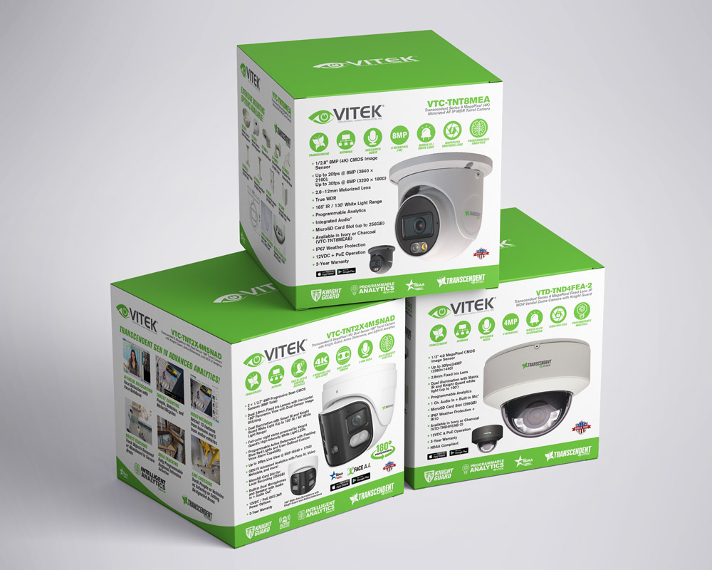 Three coordinated VITEK camera packages